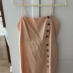 Cooper Key Peach Smocked Dress